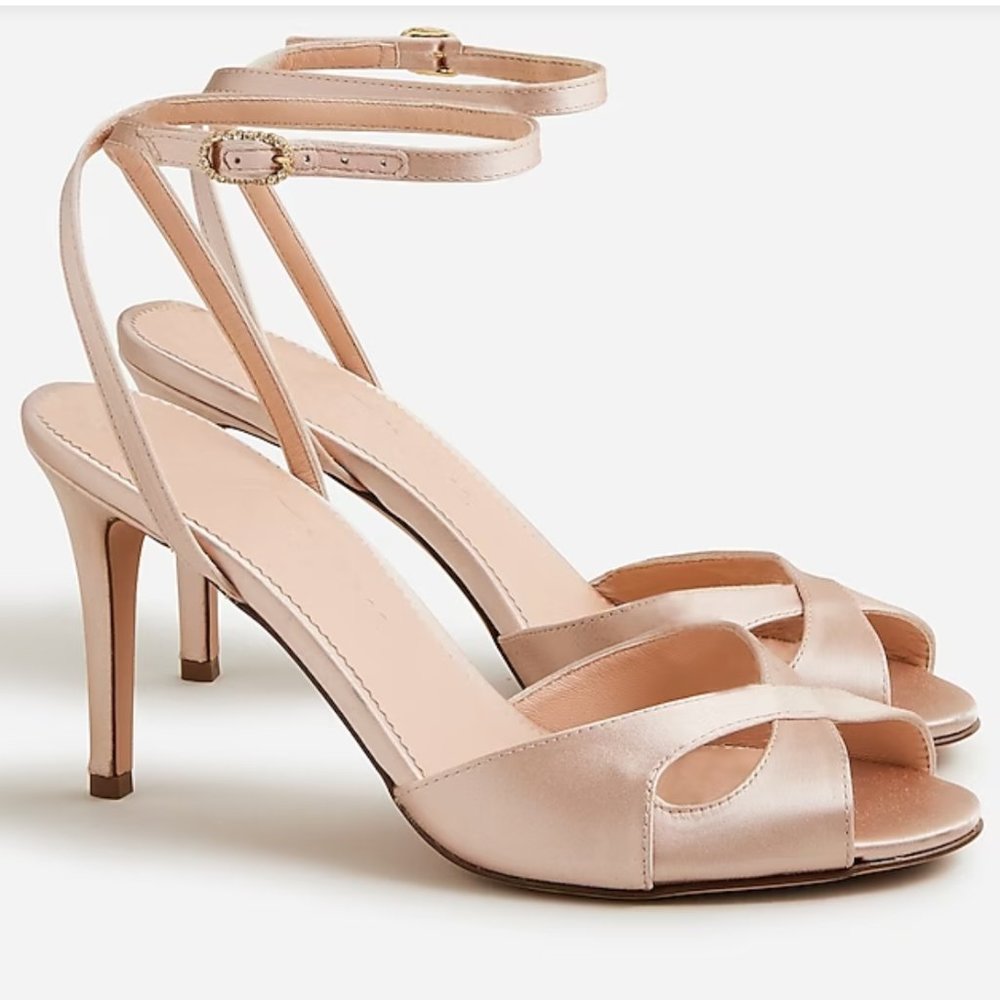 J. Crew Collection Party Shoe - Rylie cutout heels in Italian satin